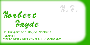 norbert hayde business card